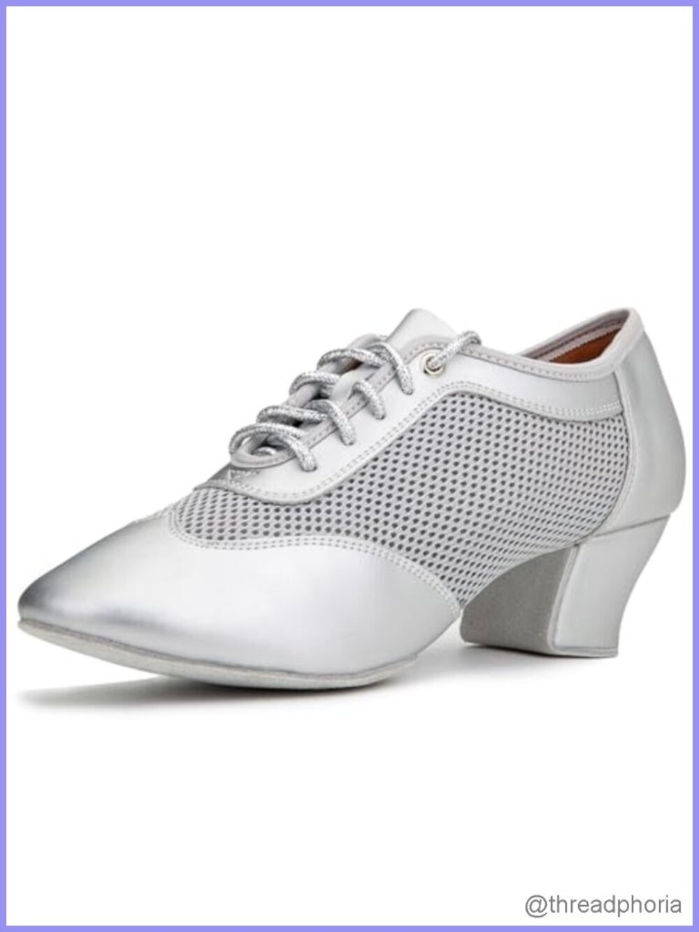 2" Practice Dance Shoes Lace-up Ballroom Modern Salsa Rhythm Teaching